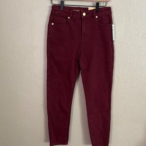 Michael Kors Selma Skinny Ankle High Rise Skinny Leg Merlot Pants Women’s Size 2